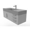 Castello Usa Amazon 48" Wall Mounted Gray Vanity With Gray Top And Brushed Nickel Handles CB-MC-48G-BN-2056-GR - alternate 2